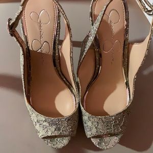 Jesica Simpson high heel platforms